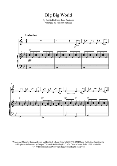 Big Big World (arr. Kaiserin Rebecca)