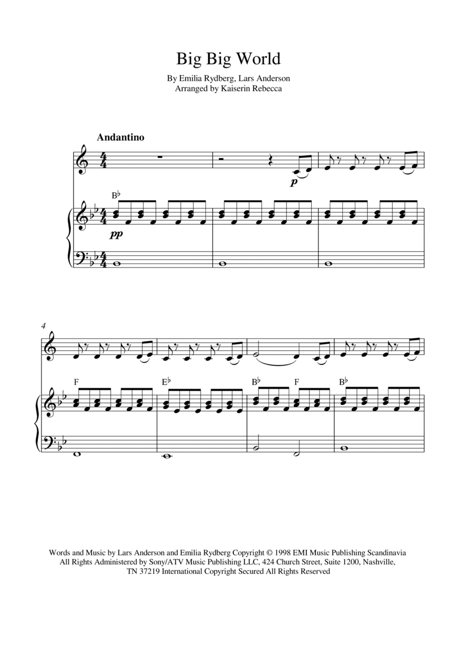 Big Big World (arr. Kaiserin Rebecca)