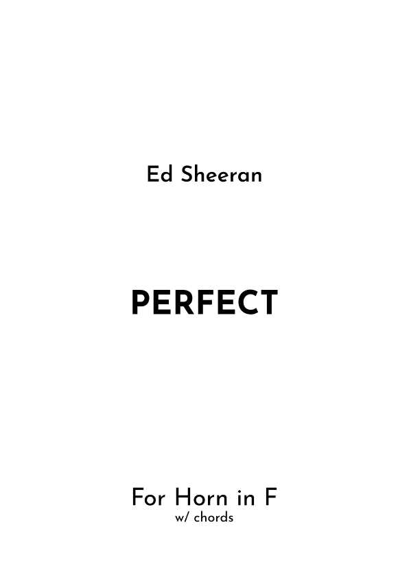 Perfect (arr. Jireh J.)
