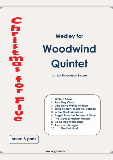 Christmas for Five - Woodwind Quintet (score & parts) (arr. Francesco Leone)