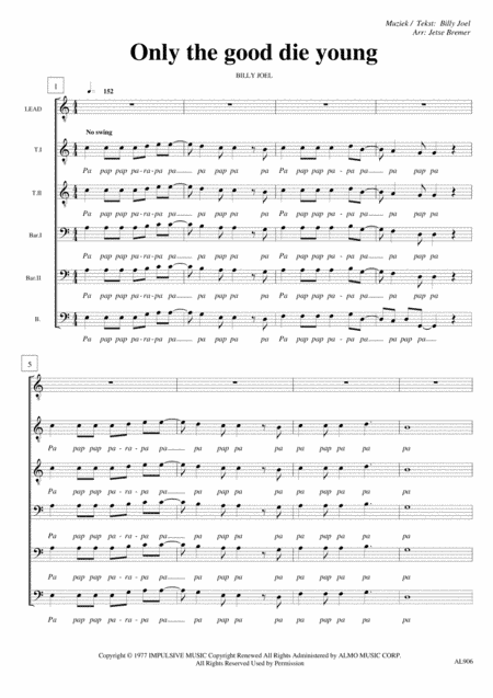 Only The Good Die Young (arr. Jetse Bremer)