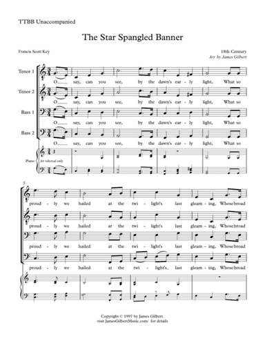 The Star-Spangled Banner (US National Anthem) (arr. James Gilbert)