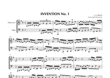 J.S. Bach: Invention No. 1 (Horn and Tuba) (arr. Roar Kvam)