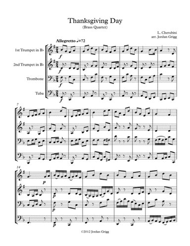 Thanksgiving Day (Brass Quartet) (arr. Jordan Grigg)