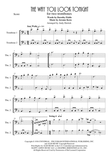 The Way You Look Tonight (arr. Andy Derrick)