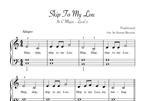 Skip To My Lou- Level 2 (arr. Suzan Beyazit)