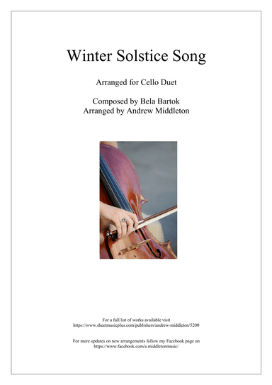 Winter Solstice Song arranged for Cello Duet (arr. Andrew Middleton)
