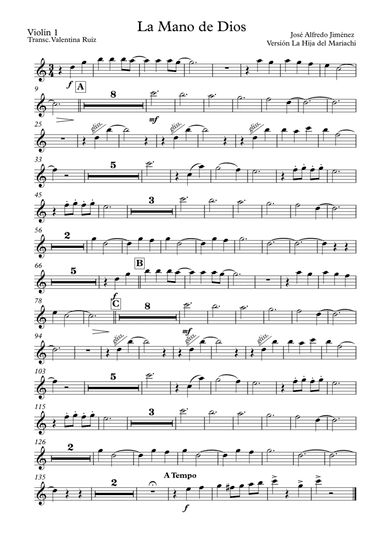 La Mano De Dios (arr. Valentina Ruiz)