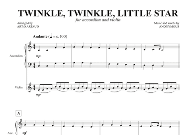 Twinkle Twinkle Little Star (arr. Art.o Artaud)