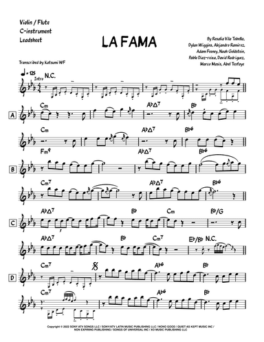 La Fama (arr. Katsumi WF)