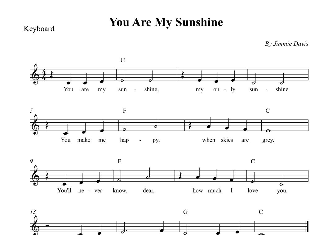 You Are My Sunshine (arr. Wesley S. SIlva)