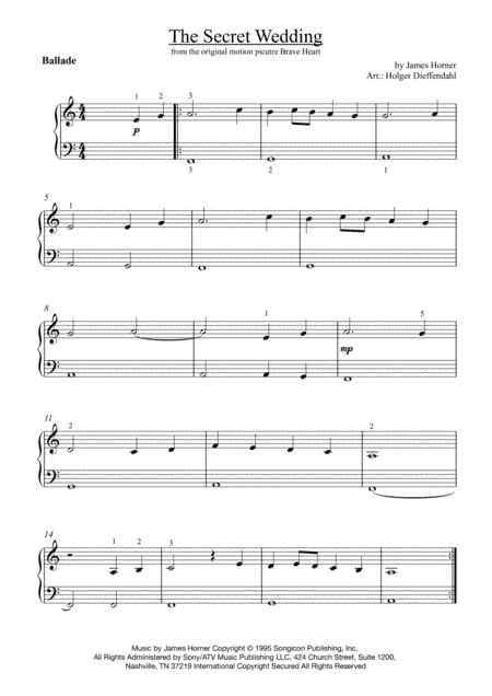 The Secret Wedding (arr. Holger Dieffendahl)