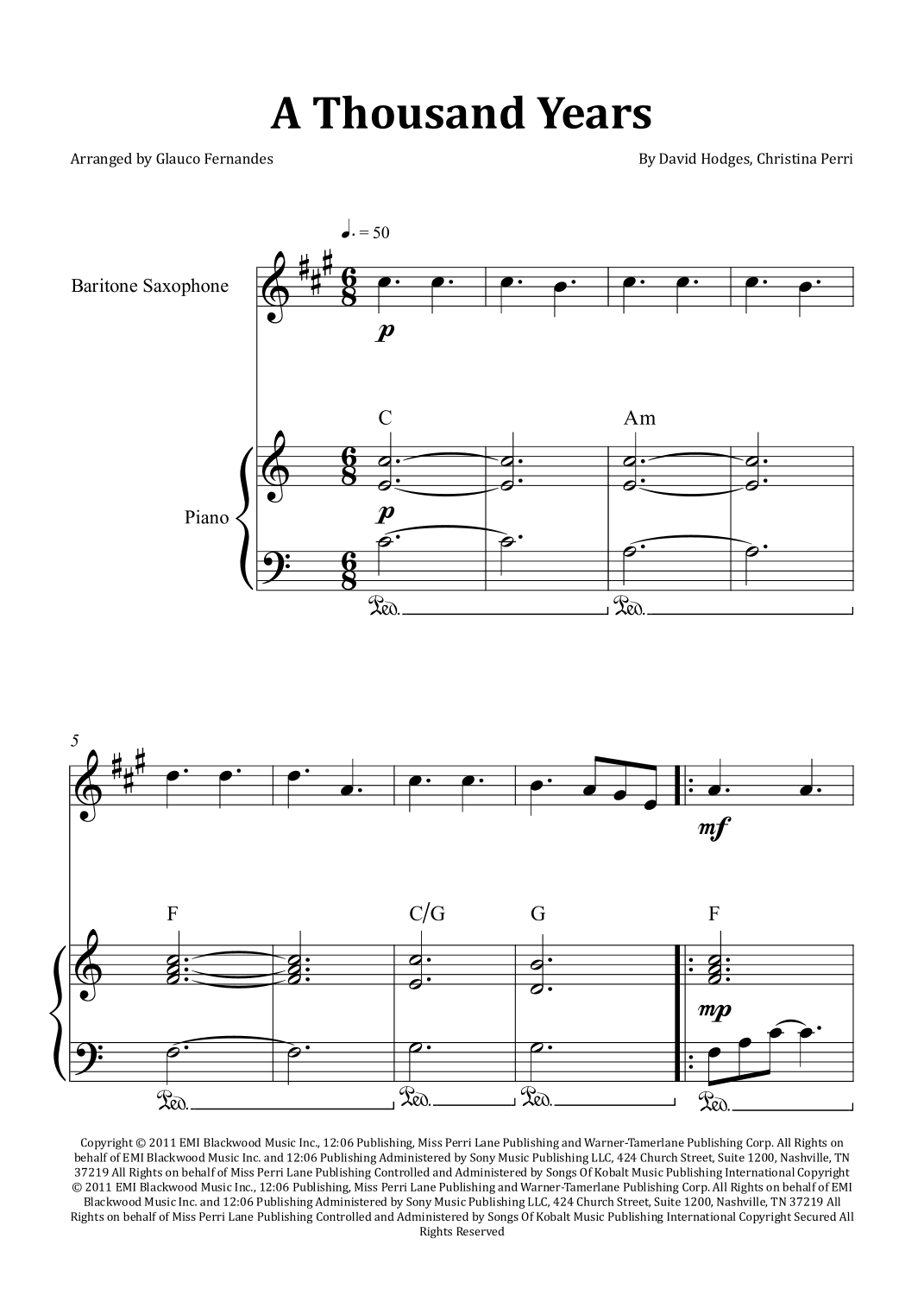 A Thousand Years (arr. Glauco Fernandes)