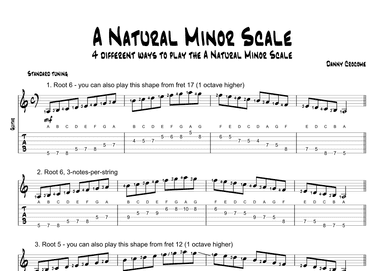 A Natural Minor Scale (4 Ways to Play)