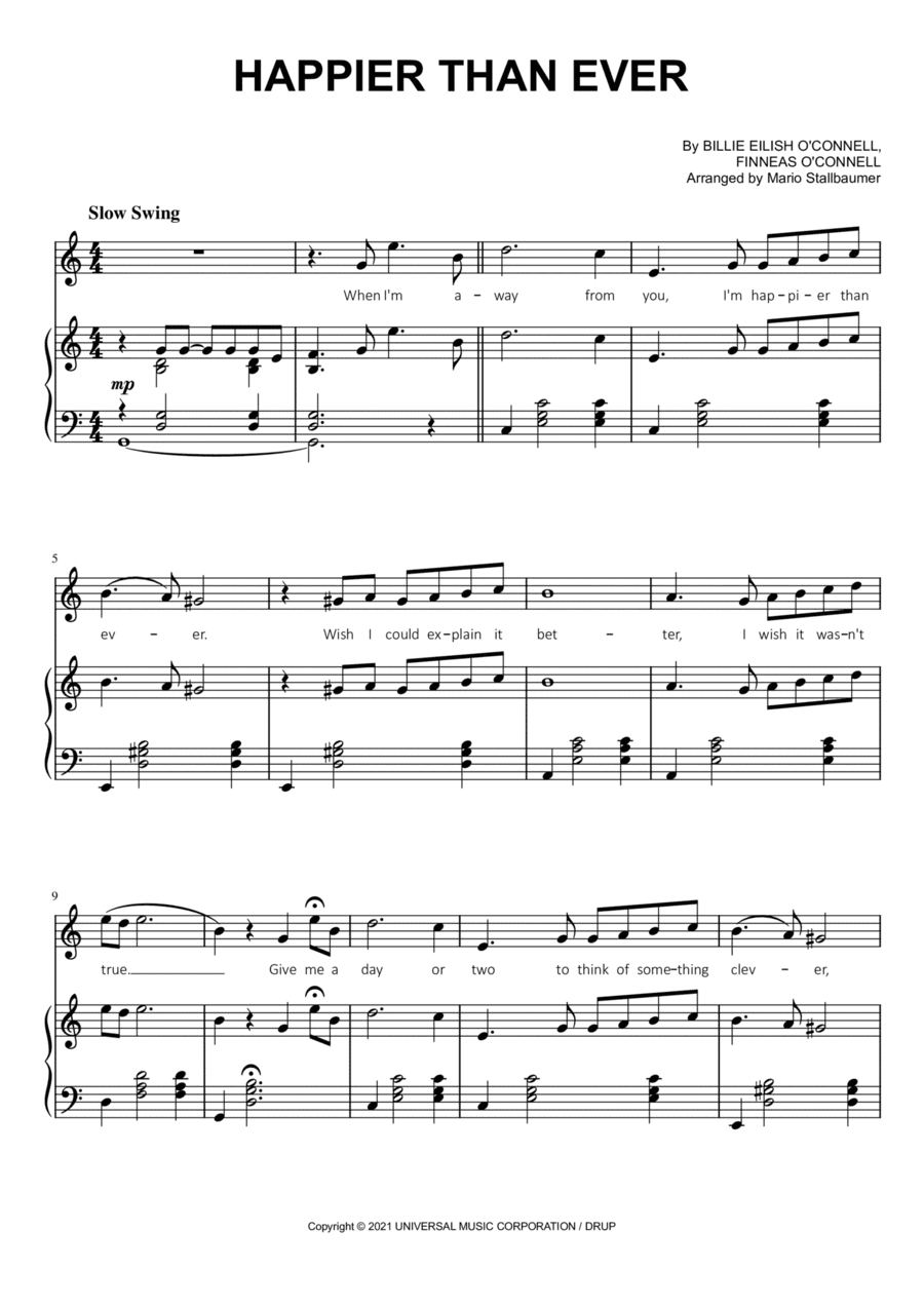 Happier Than Ever (arr. Mario Stallbaumer)