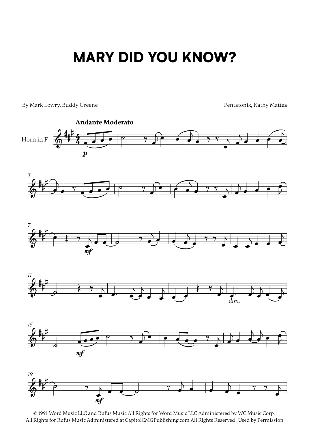 Mary, Did You Know? (arr. Cadenza Editions)