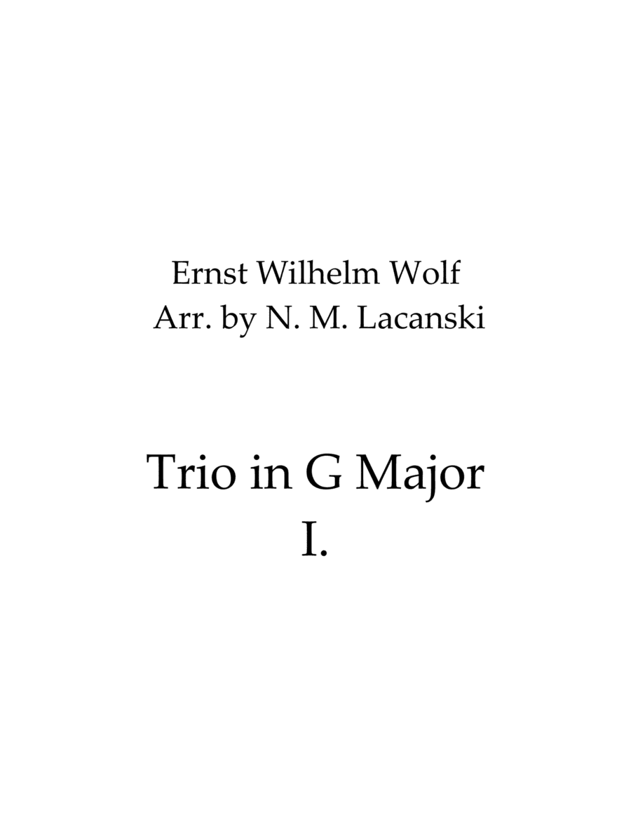 Trio in G Major I. Allegro (arr. Nick Lacanski)