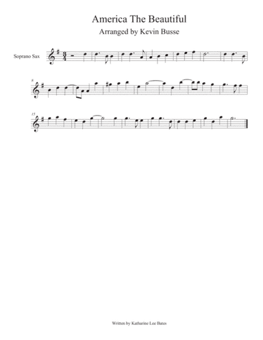 America The Beautiful - Soprano Sax (arr. Kevin Busse)