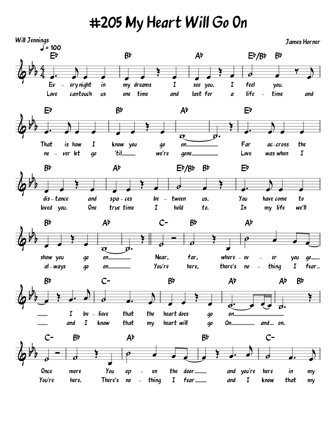 My Heart Will Go On (love Theme From 'titanic') (arr. John Fries)