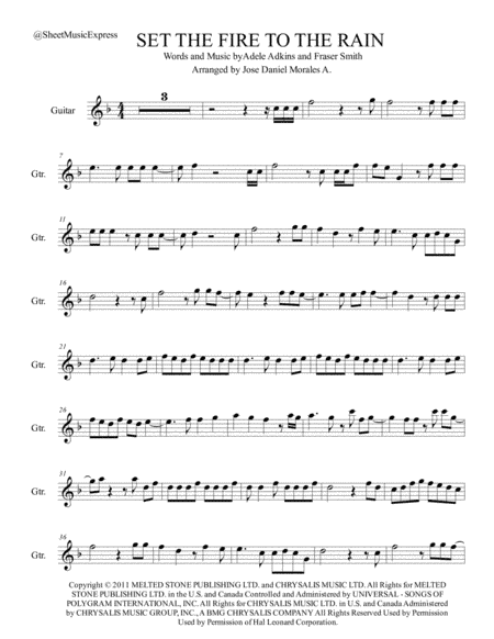Set Fire To The Rain (arr. Jose Daniel Morales A.)