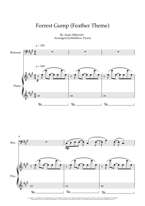 Forrest Gump - Main Title (feather Theme) (arr. Matthew pyeon)