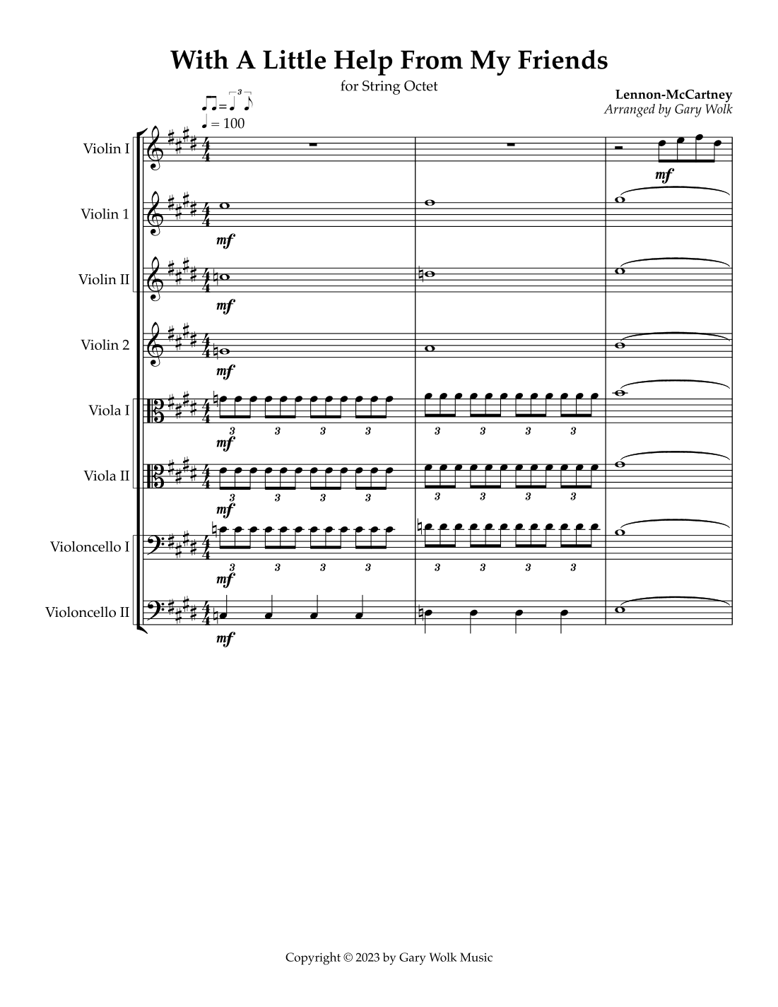 With A Little Help From My Friends (arr. Gary Wolk)