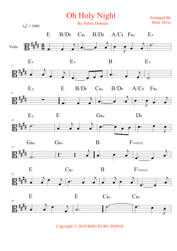 oh holy night (arr. Rene Alves)