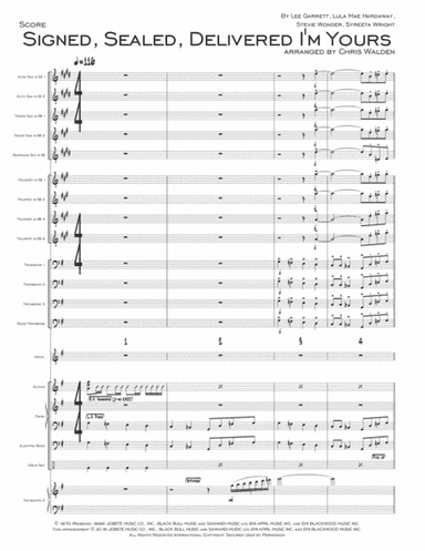 Signed, Sealed, Delivered I'm Yours (arr. Chris Walden)