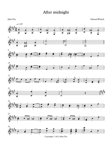 After midnight (arr. John Trie)