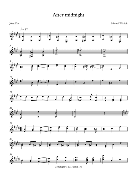 After midnight (arr. John Trie)