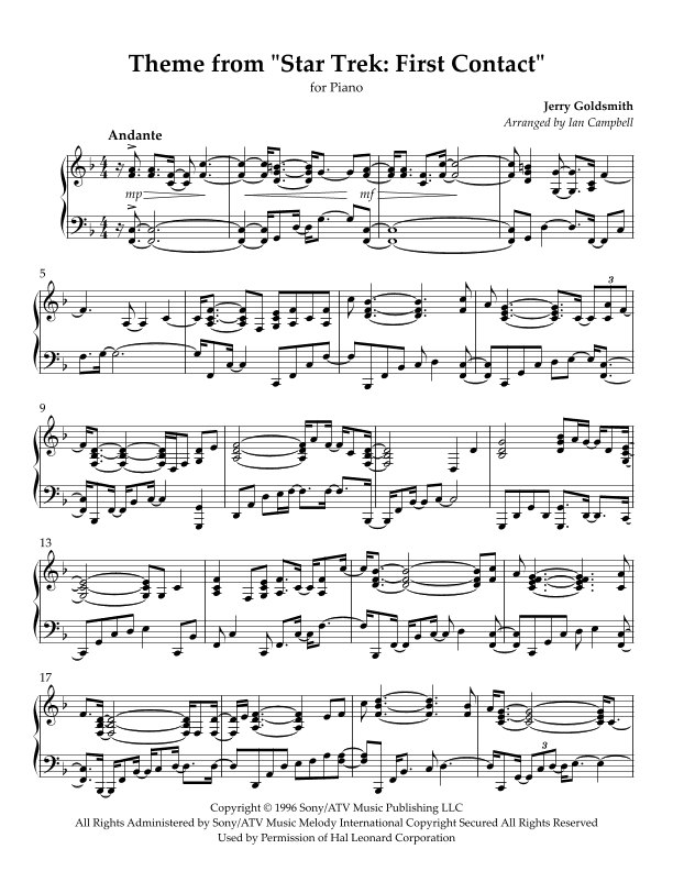 Star Trek(r) First Contact (arr. Ian Campbell)