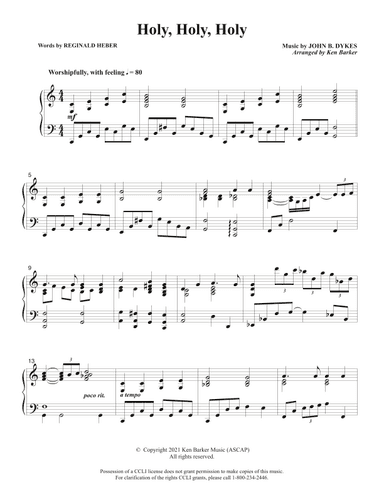 Holy, Holy, Holy (arr. Ken Barker)