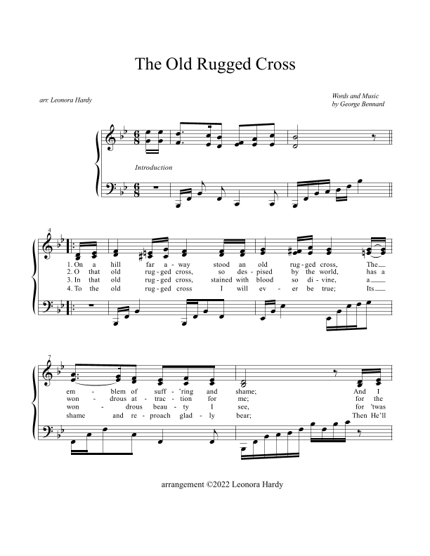 The Old Rugged Cross (arr. Leonora Hardy)