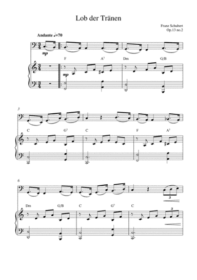 Lob der Tränen (op.13 no.2) (bassoon solo and piano accompaniment) (arr. Kaiserin Rebecca)