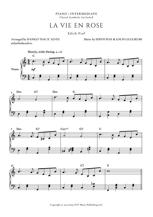 La Vie En Rose (arr. Danilo "Daca" Alves)