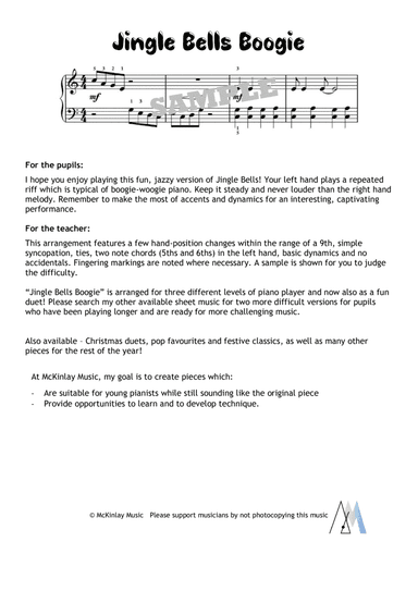 Jingle Bells Boogie - easy version (arr. L. McKinlay)