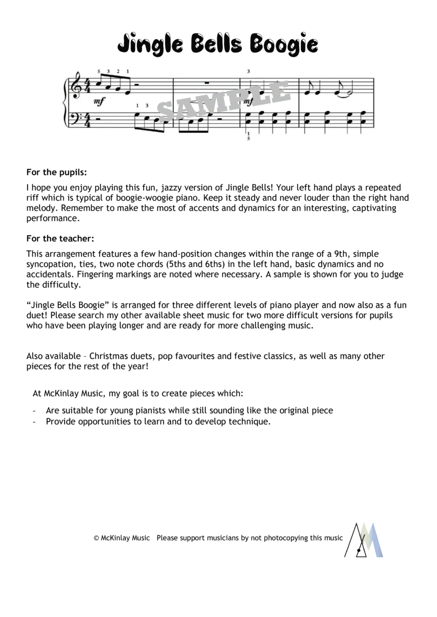 Jingle Bells Boogie - easy version (arr. L. McKinlay)