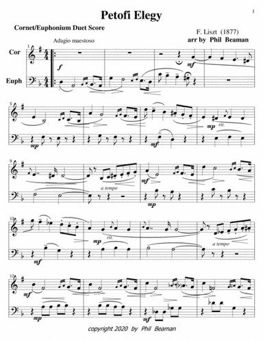 Petofi Elegy-Liszt-cornet-euphonium duet (arr. Phil Beaman)