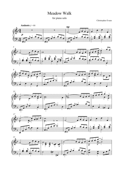 Meadow Walk for piano solo