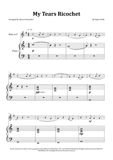 My Tears Ricochet (arr. Glauco Fernandes)