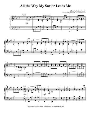 All The Way My Savior Leads Me (arr. Glenn & Jan Christianson)