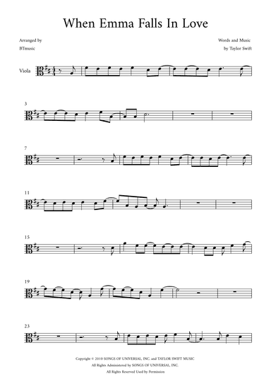 When Emma Falls In Love (arr. BTmusic)