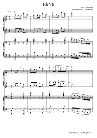 HÈ V? (arr. Le Nhat Quang)