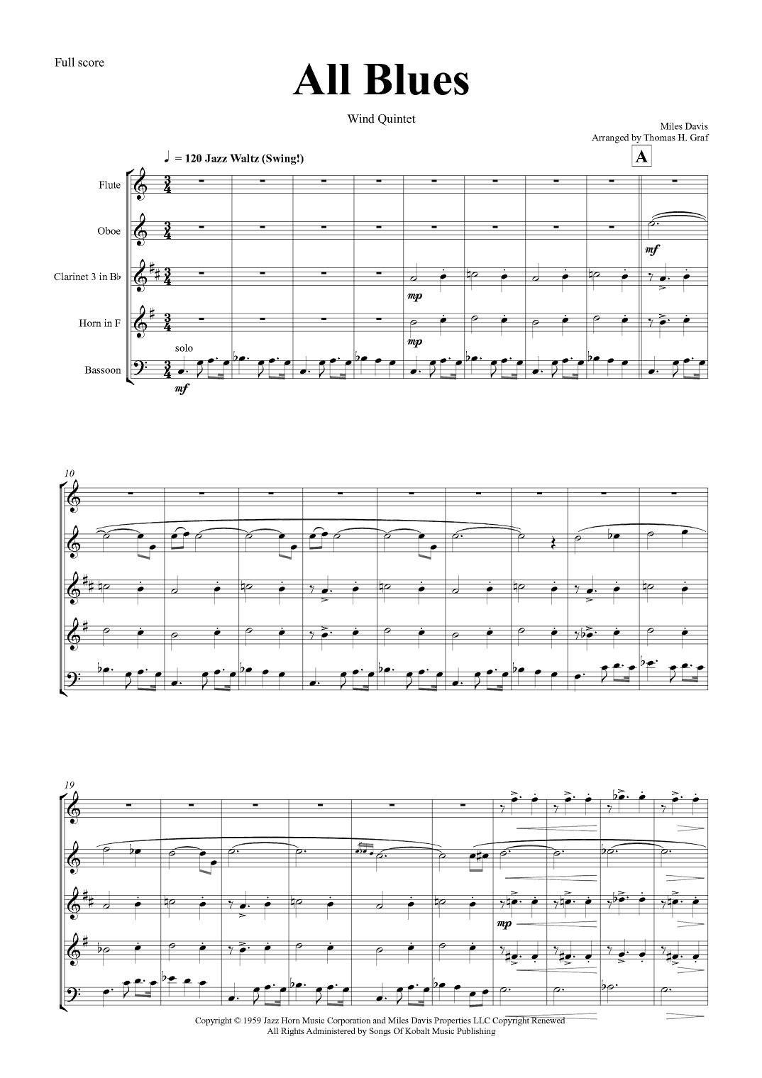 All Blues (arr. Thomas Graf)