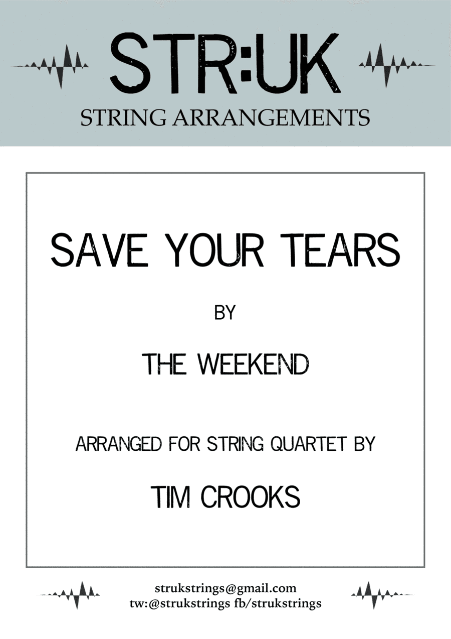 Save Your Tears (arr. Tim Crooks)