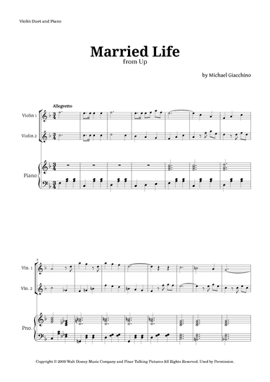 Married Life (arr. Langanho)
