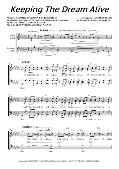 Keeping The Dream Alive (arr. Sam Hubbard)