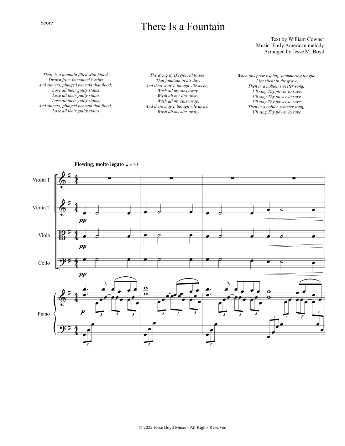 There Is a Fountain (arr. Jesse M. Boyd)