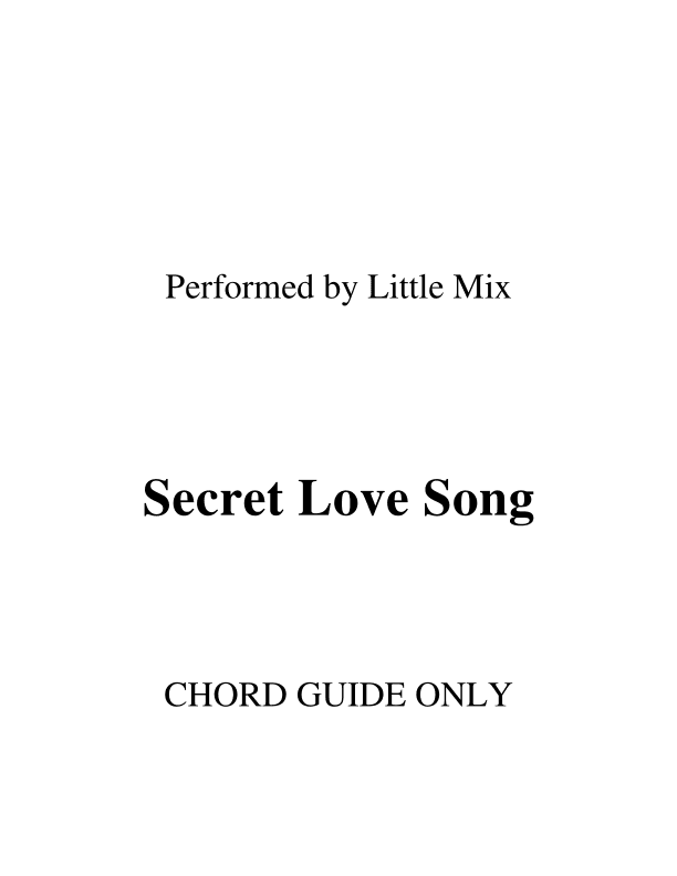 Secret Love Song (arr. RWM)
