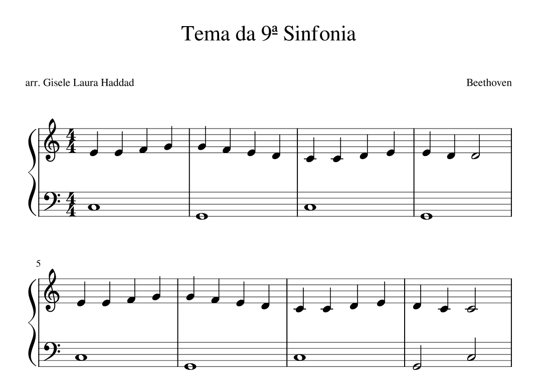 Tema da 9ª Sinfonia (arr. Gisele Laura Haddad)